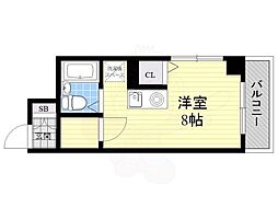 バザーリ立花 ワンルームの間取図画像