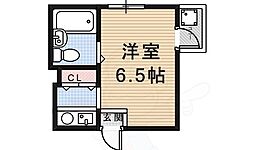 メゾンフォンタル ワンルームの間取図画像
