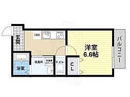 フジパレス尼崎西難波3番館 1Kの間取図画像