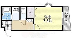 ハイツアルペンアイガー 1Kの間取図画像