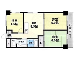 尼崎梅の木公園アーバンリズ 3LDKの間取図画像