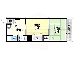 プラザ神田 2DKの間取図画像
