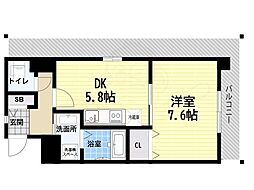サニーコート明和 1DKの間取図画像
