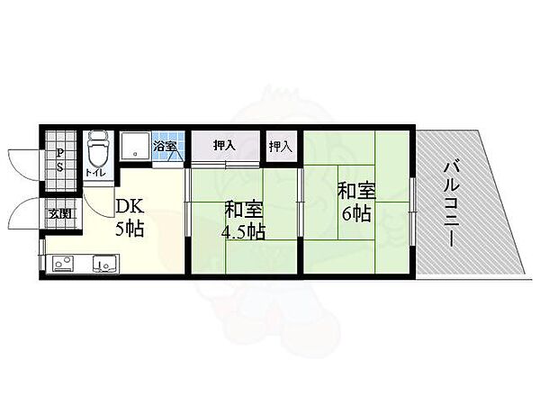 GSハイム立花 ｜兵庫県尼崎市七松町３丁目(賃貸マンション2DK・2階・34.00㎡)の写真 その2