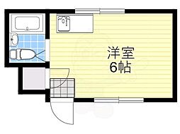ピア安井 ワンルームの間取図画像