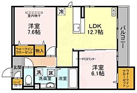 D-room北花田  ｜ 大阪府堺市北区北花田町１丁38番（賃貸アパート2LDK・1階・62.18㎡） その2