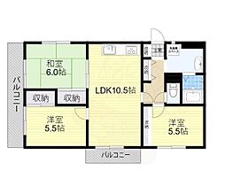 第2カルム堺  ｜ 大阪府堺市堺区三宝町３丁（賃貸マンション3LDK・3階・61.20㎡） その2