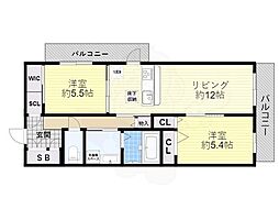 間取図画像 2LDK