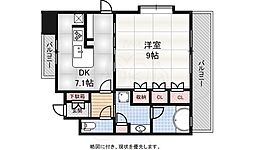 南海線 堺駅 徒歩3分の賃貸マンション 2階1DKの間取り