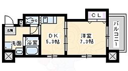 プリエール石津 1DKの間取図画像