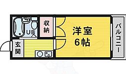 サワーハイツ北庄町 1Kの間取図画像
