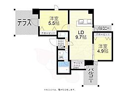 GROOVE堺東レジデンス 2LDKの間取図画像