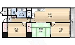 レグルス堺東 3LDKの間取図画像