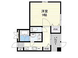 グラディオ大浜 1Kの間取図画像