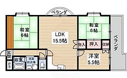 レグルス堺東 3LDKの間取図画像