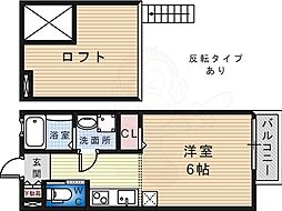 ヒルズ東雲B棟 ワンルームの間取図画像