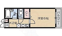 パレスイン大浜 1Kの間取図画像