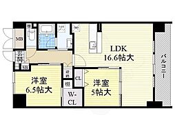 シュワーブ三国ヶ丘 2LDKの間取図画像