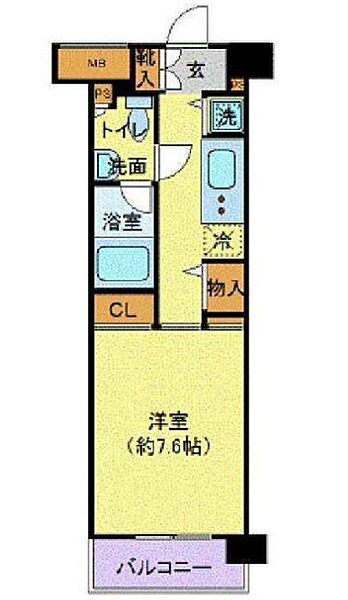 ニューシティアパートメンツ亀戸 602｜東京都江東区亀戸６丁目(賃貸マンション1K・6階・27.20㎡)の写真 その2