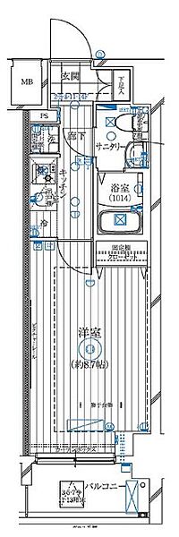 レガリス亀戸（REGALIZ亀戸） 803｜東京都江東区亀戸７丁目(賃貸マンション1K・8階・25.65㎡)の写真 その2