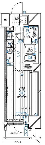 レガリス亀戸（REGALIZ亀戸） 801｜東京都江東区亀戸７丁目(賃貸マンション1K・8階・25.65㎡)の写真 その2