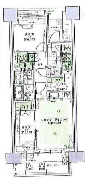 晴海フラッグ パークビレッジ C棟（HARUMI FLAG） 1710｜東京都中央区晴海５丁目(賃貸マンション2LDK・17階・66.59㎡)の写真 その2