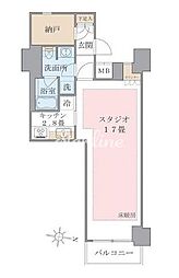 Brilliaist東雲キャナルコート ワンルームの間取図画像