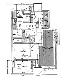 ドゥ・トゥールWEST棟 1LDKの間取図画像