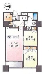 ザ湾岸タワーレックスガーデン 2LDKの間取図画像