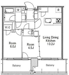 シティタワーズ東京ベイセントラルタワー 2LDKの間取図画像