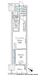 ロイヤルパークス有明 1LDKの間取図画像