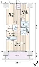 エスティメゾン豊洲レジデンスC棟 2LDKの間取図画像