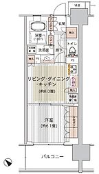 東京ミッドベイ勝どき 1LDKの間取図画像
