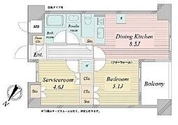 アクティ東仲通り 1SDKの間取図画像