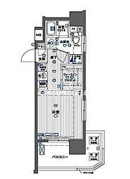 ル・リオン豊洲ウォーターフロント 1Kの間取図画像
