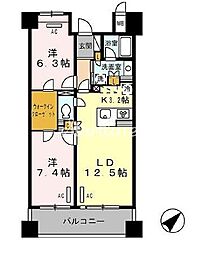 ロイヤルパークス豊洲 2LDKの間取図画像