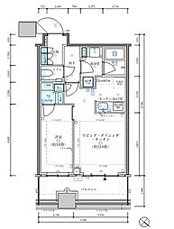 パークタワー勝どきサウス 1LDKの間取図画像