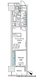 ロイヤルパークス有明 1LDKの間取図画像