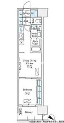 ロイヤルパークス有明 1LDKの間取図画像
