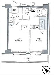 プライムアーバン豊洲 1LDKの間取図画像