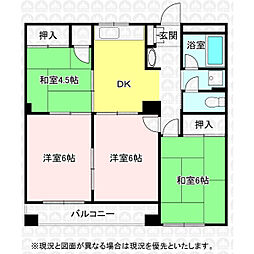 パークヒルズ東所沢 4DKの間取図画像