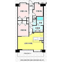 サンヴェール東所沢 3LDKの間取図画像
