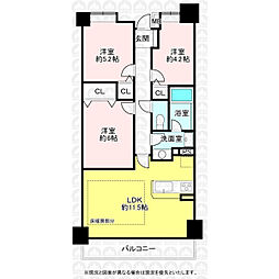 レジェンドくすのき台 3LDKの間取図画像