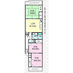 セントヒルズ小手指 3LDKの間取図画像