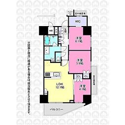 アクエス武蔵藤沢2 3LDKの間取り