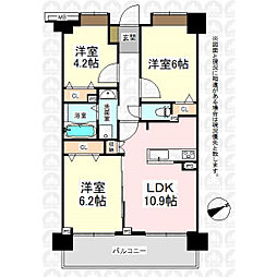 ベルポート朝霞弐番館 3LDKの間取図画像