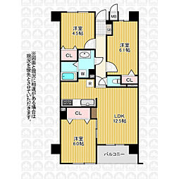 アーベイン朝霞マインプレイス 3LDKの間取図画像