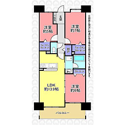 グランシエロ朝霞台シエナの丘 3LDKの間取図画像