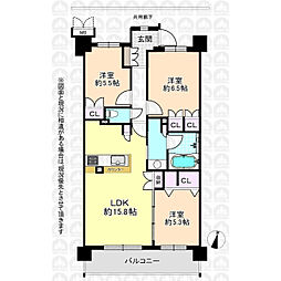 ひばりが丘フィールズ2番街 3LDKの間取図画像