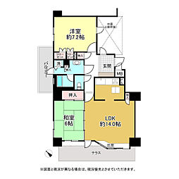 武蔵野鷹の台ガーデンハウス 2LDKの間取図画像